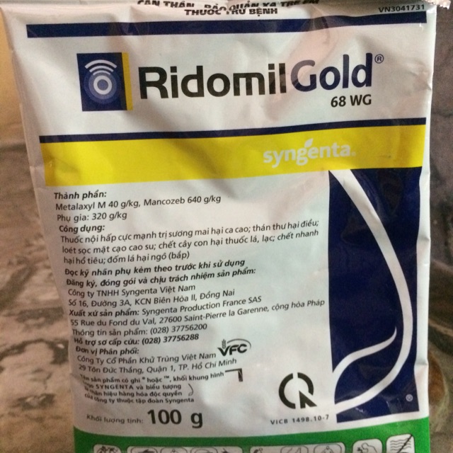 Ridomil Gold trị nấm, thán thư, sương mai dành cho hoa lan hoa hồng