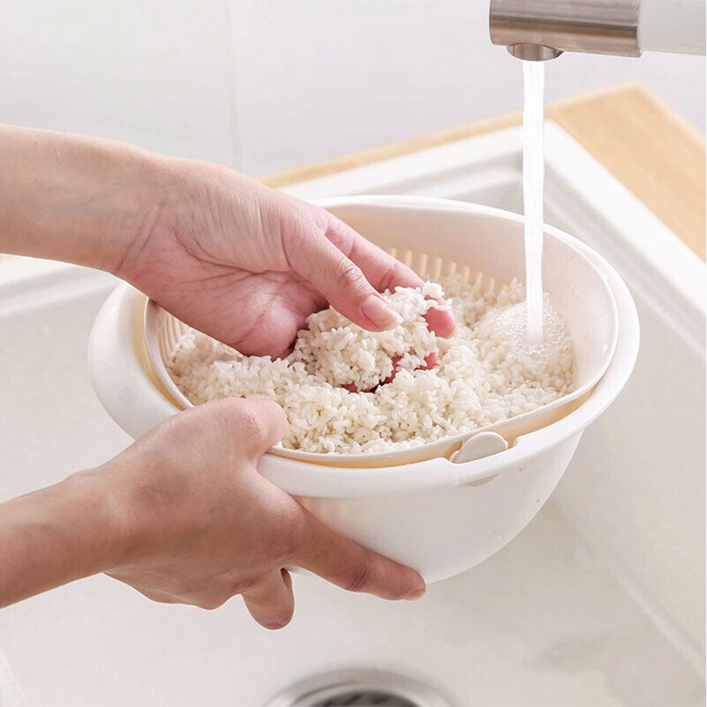 Rổ Rửa Rau Củ Quả Thiết Kế Xoay Nhỏ Gọn Tiện Dụng Cho Nhà Bếp