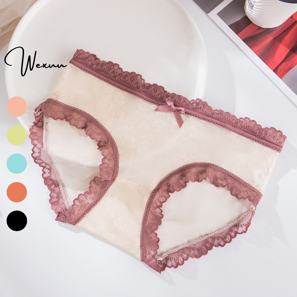 Quần lót nữ ren sexy Wexuu Design, quần lót ren hoa gợi cảm chất liệu ren cao cấp thoáng khí - QC44