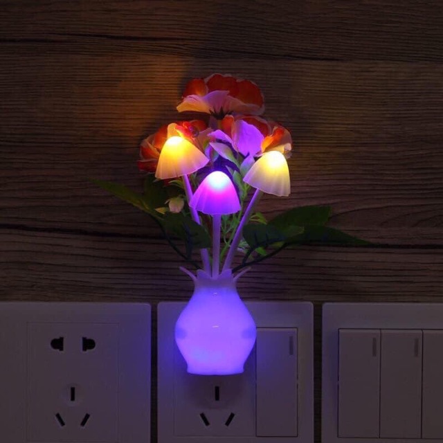 Đèn ngủ hình cây nấm cảm biến Ánh sáng.