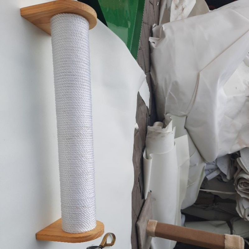 Cột cào móng cho mèo, ống pvc cuốn thừng siêu bền và chắc chắn