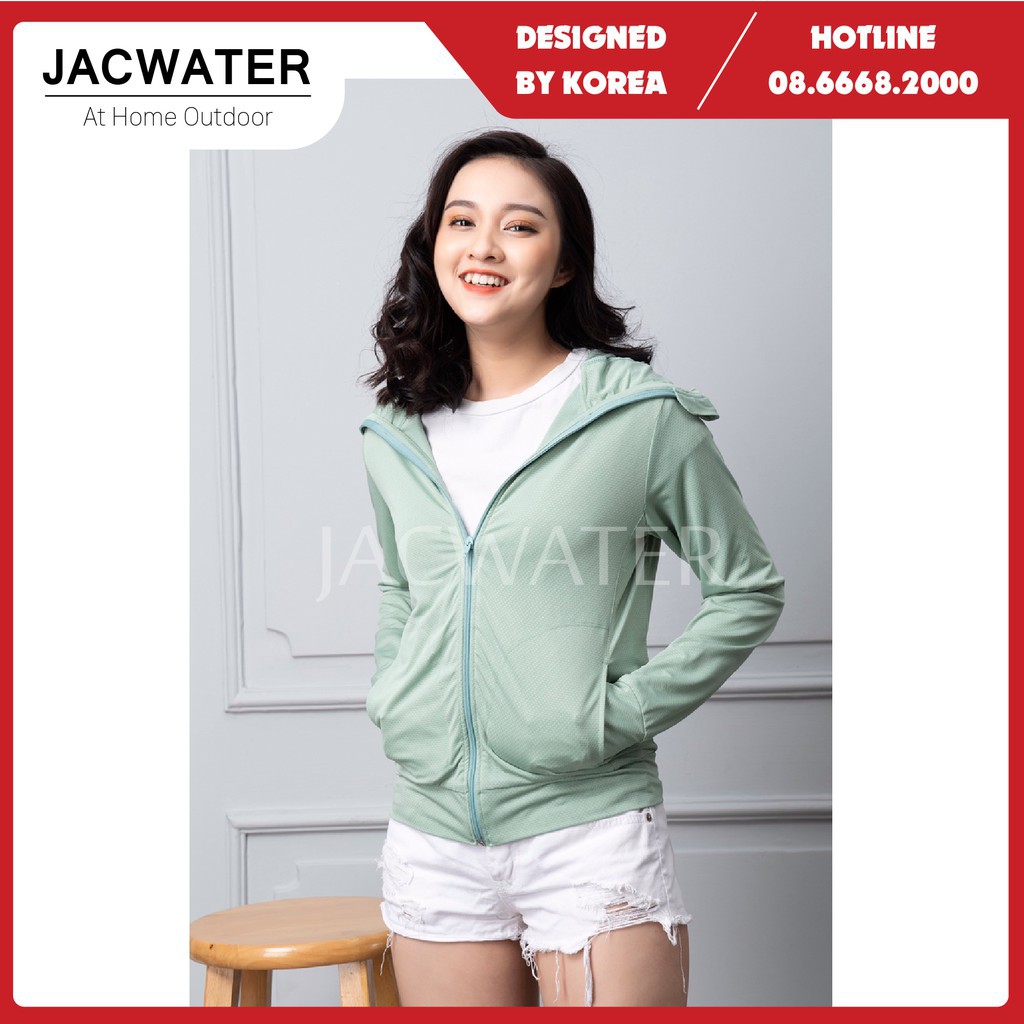 Áo chống nắng nữ 2 lớp dày dặn, vải thông hơi chống tia uv màu trơn thời trang Happylive