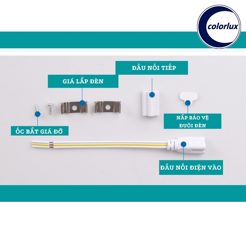 Combo 5 Đèn Tuýp LED Hắt Liền Máng T5 COLORLUX 0,6M-1,2M Ánh Sáng Trắng- Vàng #T5 | BigBuy360 - bigbuy360.vn