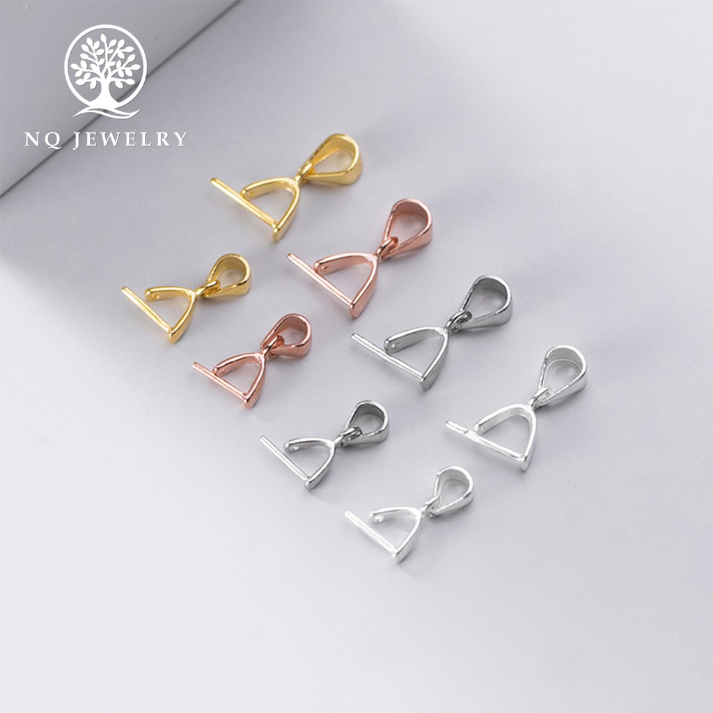 [Mã FARSSTT5 giảm 10K đơn bất kỳ] Charm bạc khoen móc mặt dây chuyền - NQ Jewelry