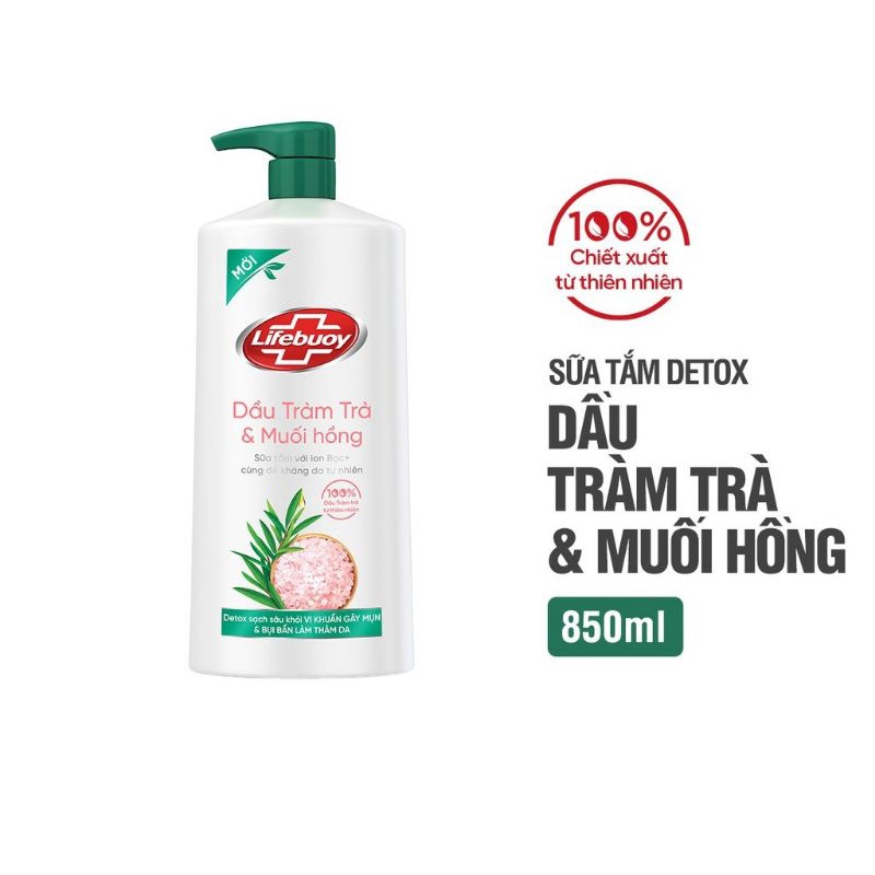 Sữa tắm Lifebuoy Detox Matcha Khổ Qua và Than Hoạt Tính Bạc Hà 850g