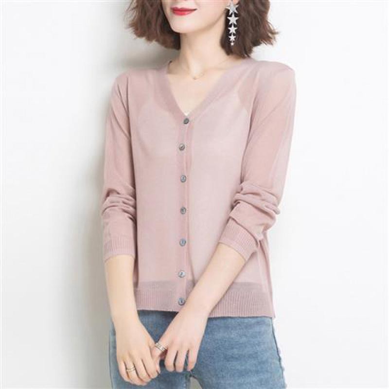 Áo Khoác cardigan Vải Lụa Lạnh Dệt Kim Mỏng Ngắn Bảo Vệ Chống Nắng Bên Ngoài Cho Nữ Năm 2021👗Purashiersacefairy dress👚】 | BigBuy360 - bigbuy360.vn