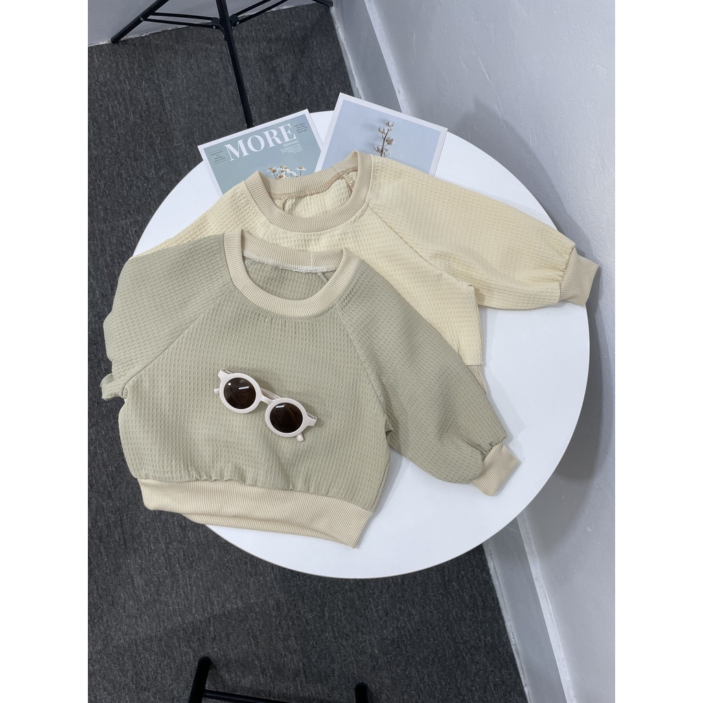 Áo thun trơn dài tay thu đông TTR-Baby soc phong cách Hàn Quốc cho bé trai/bé gái