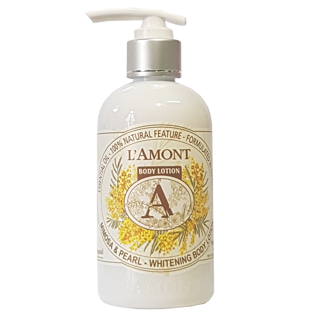 Sữa Dưỡng Thể LAmont En Provence Whitening Body Lotion Hương Hoa Mimosa Chai 250ml