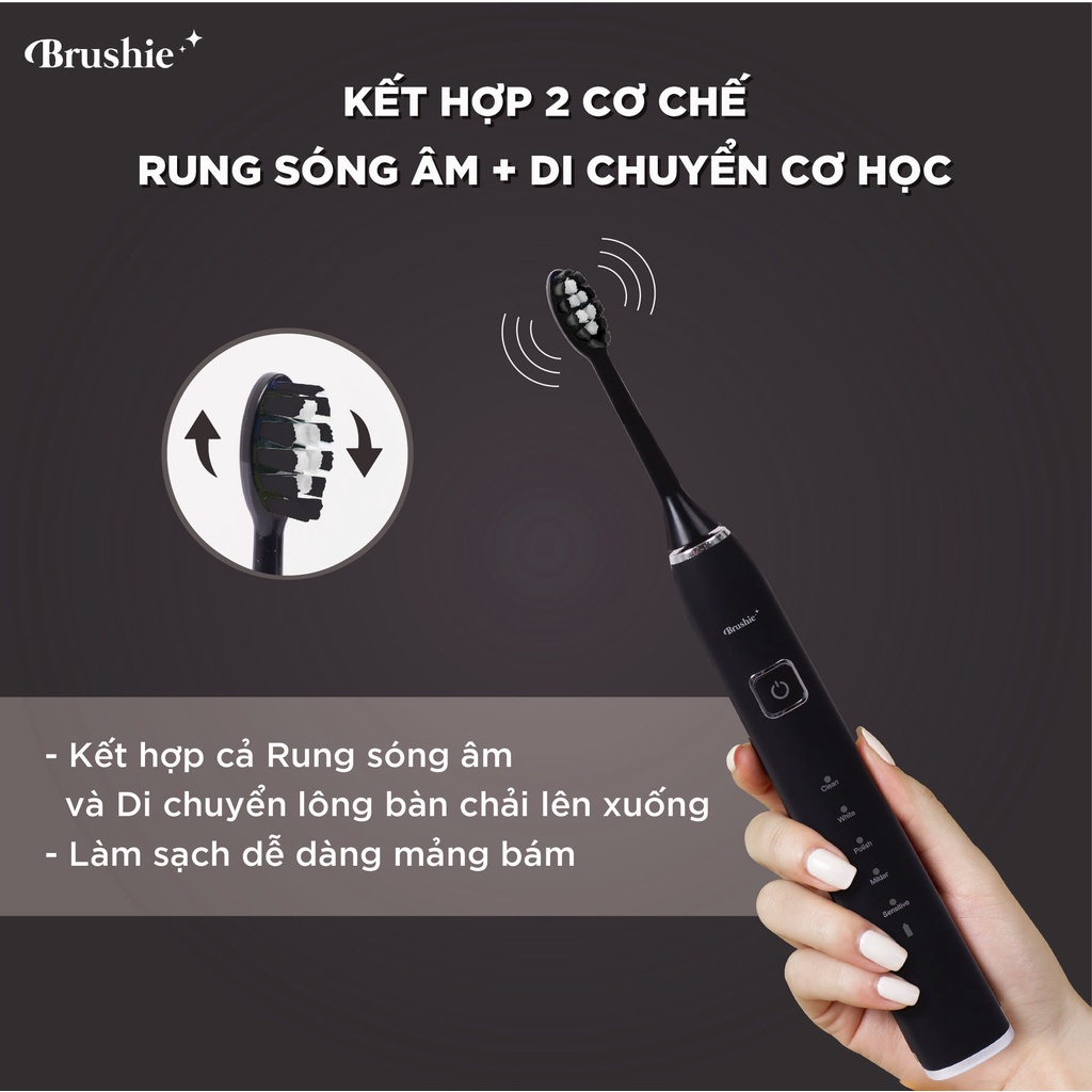 [Chính hãng] Brushie-Combo 3 Đầu bàn chải điện lẻ/thay thế/dự phòng Brushie