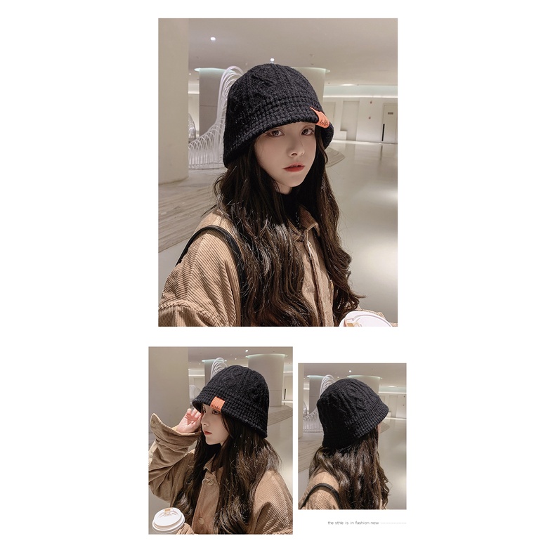 Mũ Len Tai Bèo Dày Dặn Chống Lạnh Thời Trang Thu Đông Hàn Quốc
