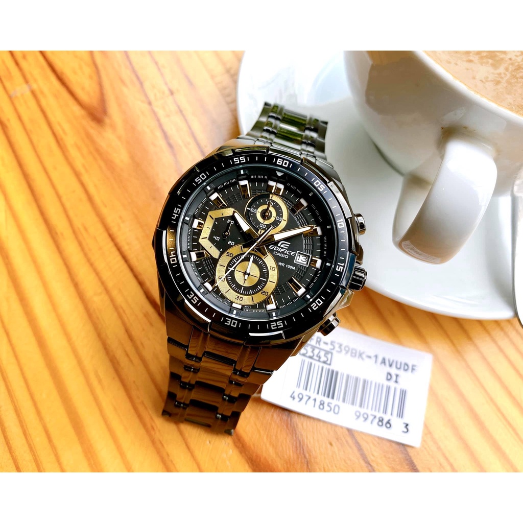 Đồng Hồ Casio Nam Dây Thép Không Ghỉ Chính Hãng EDIFICE EFR-539BK-1AVUDF