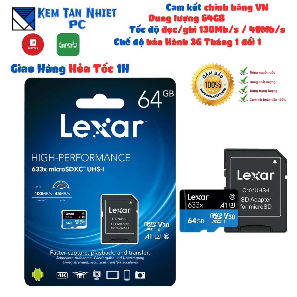 Thẻ Nhớ Micro SDHC LEXAR 32GB 95MB/45MB/s - Hãng Phân Phối Chính Thức