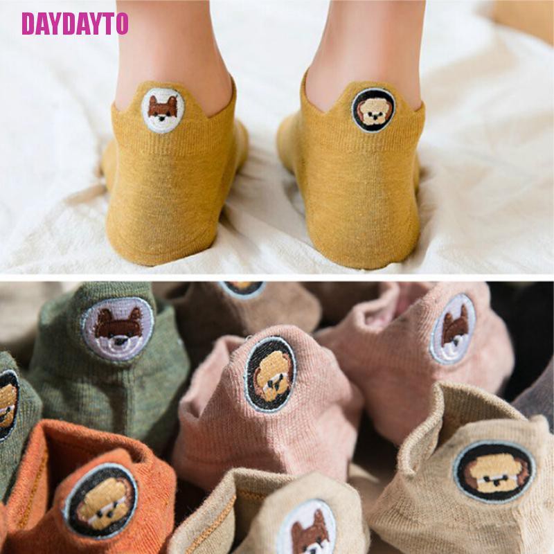 Vớ Cotton Cổ Thấp Họa Tiết Động Vật Dễ Thương Vui Nhộn Cho Nam Và Nữ