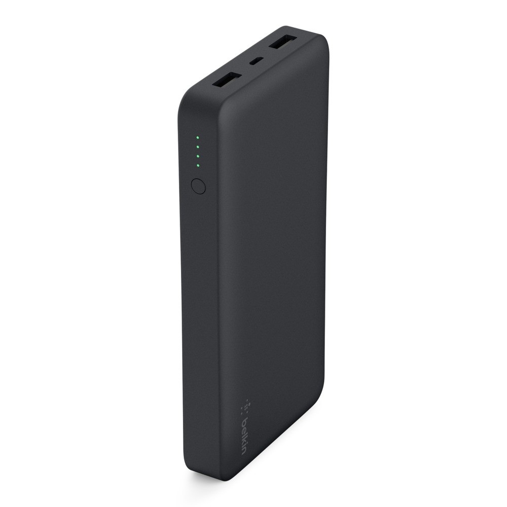 Pin sạc dự phòng Belkin Pocket Power 15.000mAh màu đen + Cáp sạc Micro, sạc nhanh 3.4A F7U021btBLK Sản phẩm chính hãng