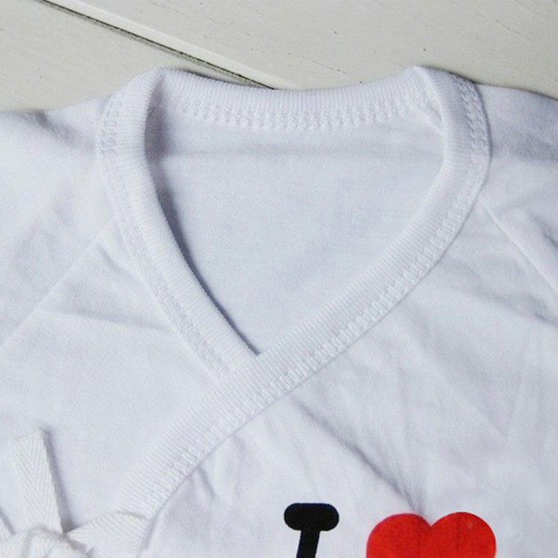 Bộ áo liền quần in dòng chữ I Love Mama/ I Love Papa đáng yêu cho bé