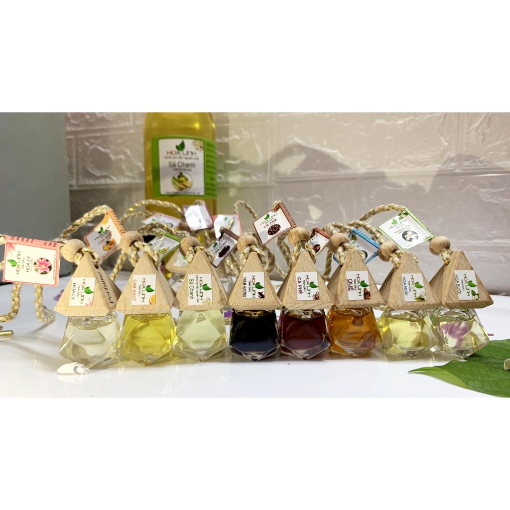 Tinh dầu thiên nhiên treo xe: Sả Chanh - Bạc Hà  -Quế -Trầm hương - Cafe -Hoa hồng - Lavender..