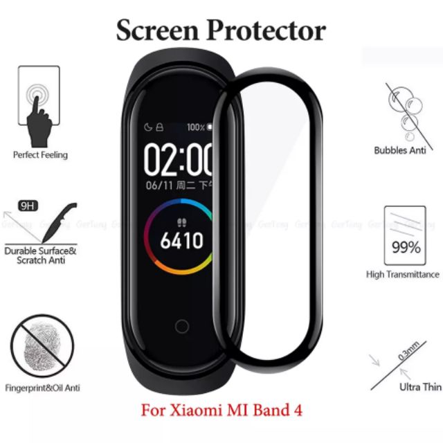 Bộ 2 miếng dán 3D full màn hình cho Xiaomi Miband ( Xiaomi Smart Band ) 4 5 6 7 8