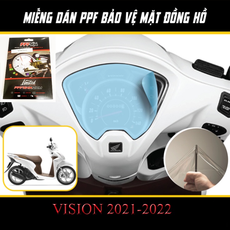 Miếng Dán PPF Vision 2021 - 2022 Bảo Vệ Mặt Đồng Hồ Cao Cấp Chống Trầy Xước Màn Hình Vision 2021 ( Ảnh Chụp Thật)