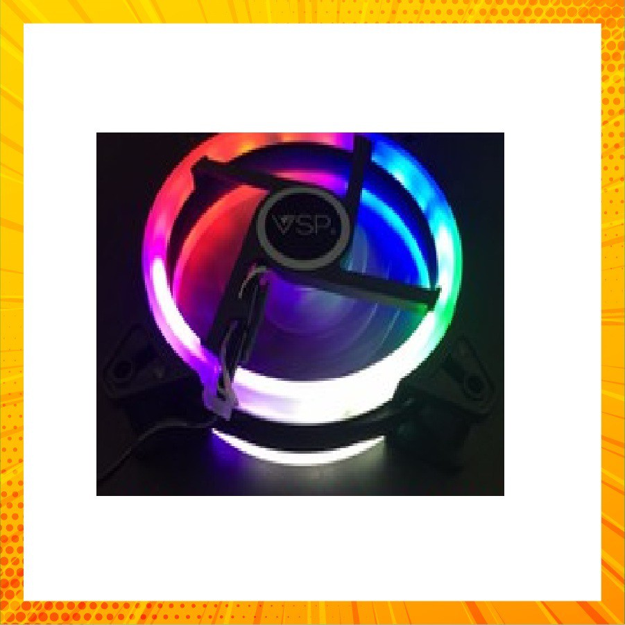 FAN CASE VSP 12CM LED DOUBLE CIRCLE