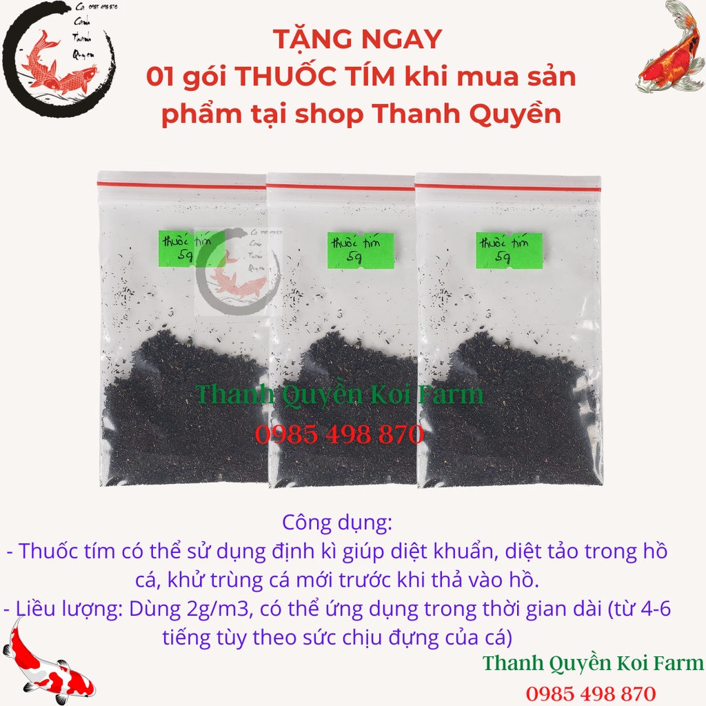 Cám Cá Koi Thức Ăn Cá Koi AQUAMASTER COLOR, GROWTH, Hi - GROWTH gói lẻ 1kg và 0,5kg