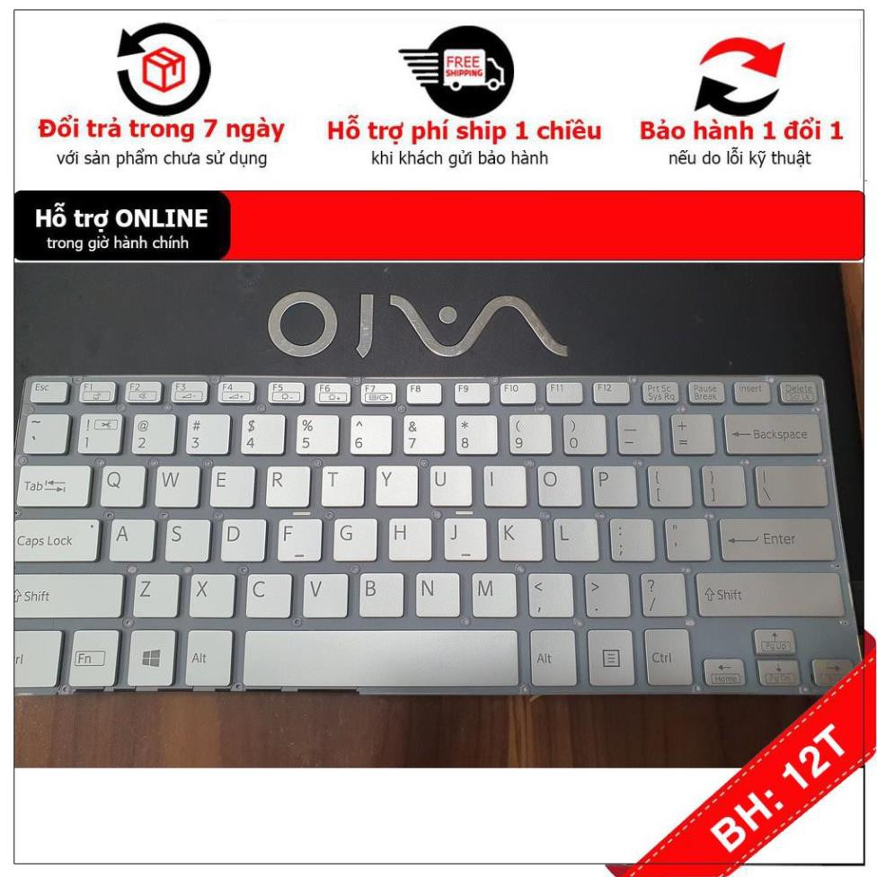 [BH12TH] Bàn Phím Laptop SonyVaio SVF14N27CB SVF14N29SCB SVF14N29SCS SVF14N Loại Cáp Góc Có đèn LED