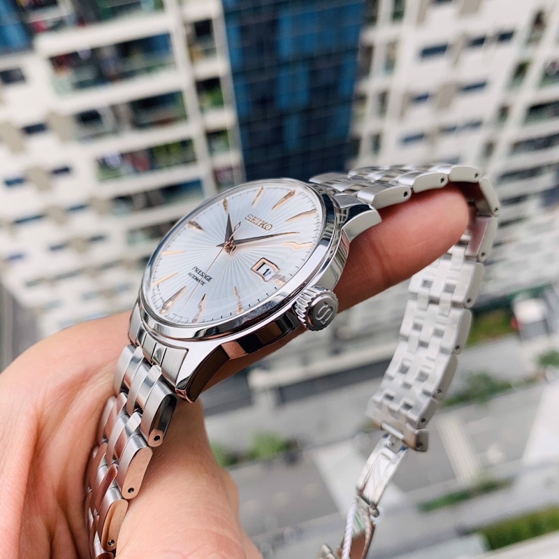 ĐỒNG HỒ NAM CHÍNH HÃNG Seiko Presage Cocktail SRPB47J1 Với mặt dial chải tia tuyệt đẹp