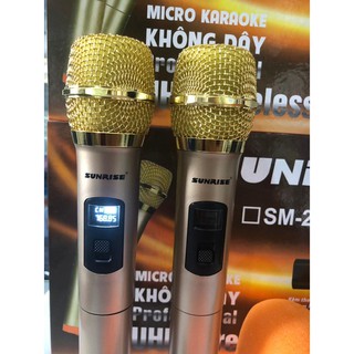 [Mã ELHACE giảm 4% đơn 300K] Micro không dây sunrise SM-2.2 (loại 2 mic)