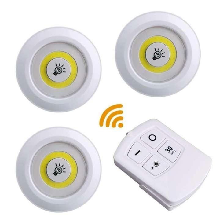 Đèn LED dán tường thông minh 💚 bộ 3 đèn có chức năng hẹn giờ tắt [FREESHIP]