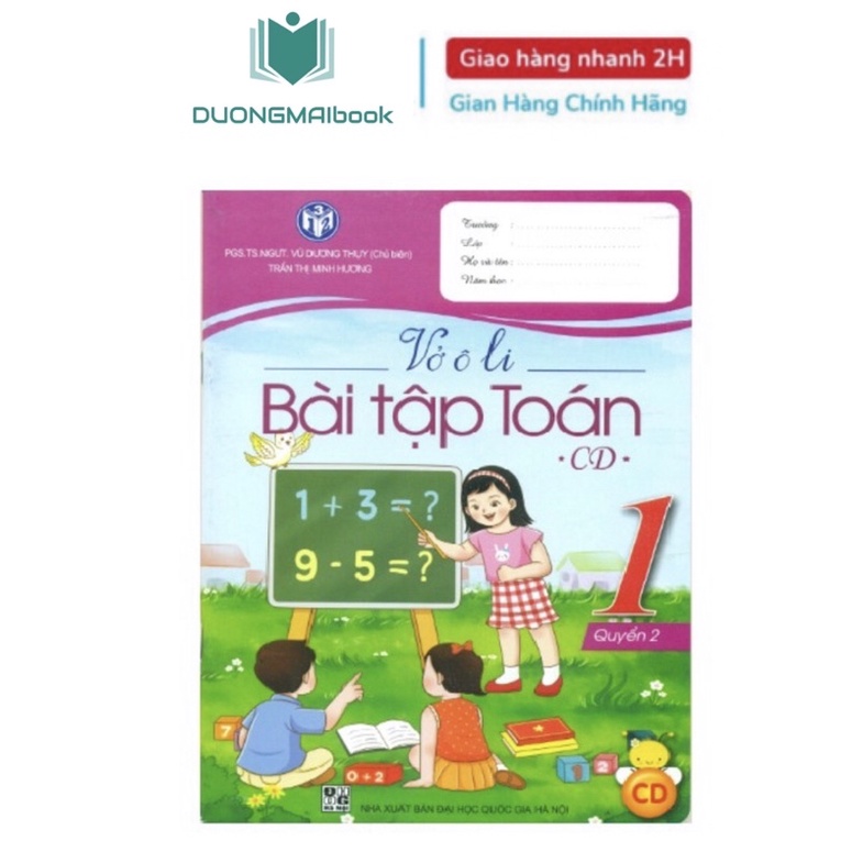 Sách - Vở ô li Bài tập toán lớp 1 - Cánh Diều - kèm bọc sách