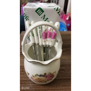 Giỏ thìa dĩa sứ Manulife