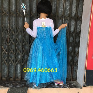 Đầm Elsa Dài Chạm đất + Tà Dài Cho bé