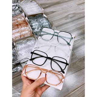 Kính Giả Cận Mắt Vuông Gọng Mảnh Sẵn Đủ Màu