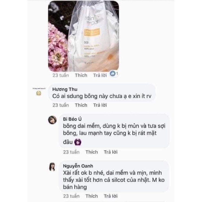 Bông tẩy trang Pháp Tetra Medical Carrés de Coton