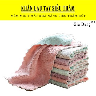 Khăn lau tay nhà bếp đa năng 2 mặt mềm mịn siêu thấm hút
