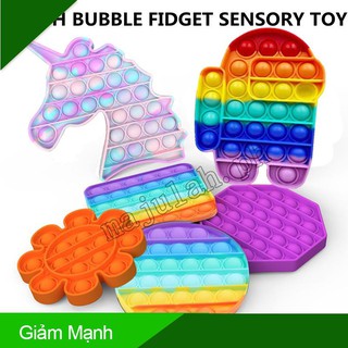(Hàng Mới Về) Pot It Fidget Unicorn Đồ Chơi Nổ Bong Bóng Giảm Căng Thẳng Hình Kỳ Lân
