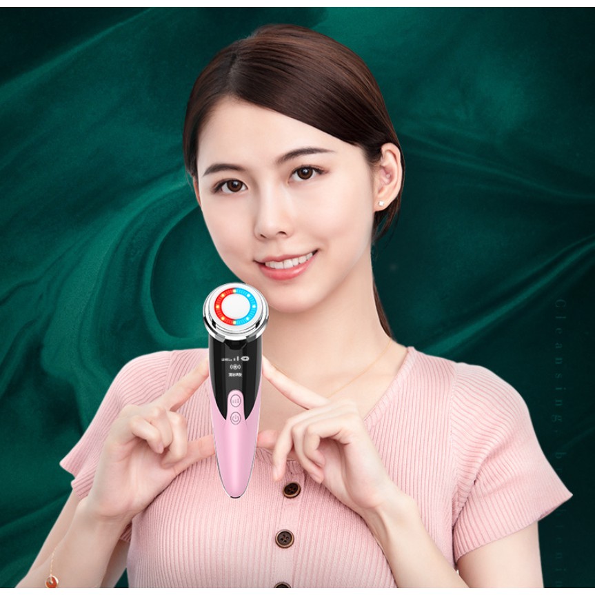 Máy Massage Mặt  Cầm Tay Với 5 Chế Độ Chăm Sóc Da Mặt Làm Đẹp, Trẻ Hóa Da, Loại Bỏ Nếp Nhăn Cao Cấp