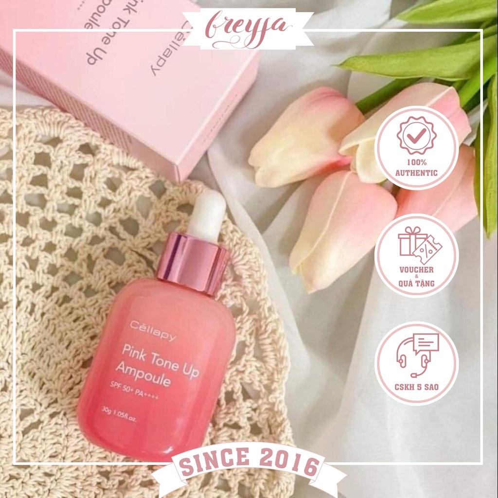 Serum Tinh Chất Dưỡng Trắng Hồng Serum Cellapy Pink Tone Up Ampoule kết hợp chống nắng cho da
