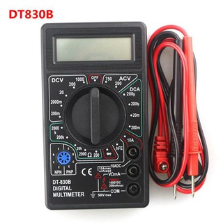 DT830B AC / DC LCD Đồng hồ vạn năng kỹ thuật số Vôn kế Ampe kế Ohm Máy đo độ an toàn cao Đồng hồ đo cầm tay kỹ thuật số Đồng hồ vạn năng kỹ thuật số