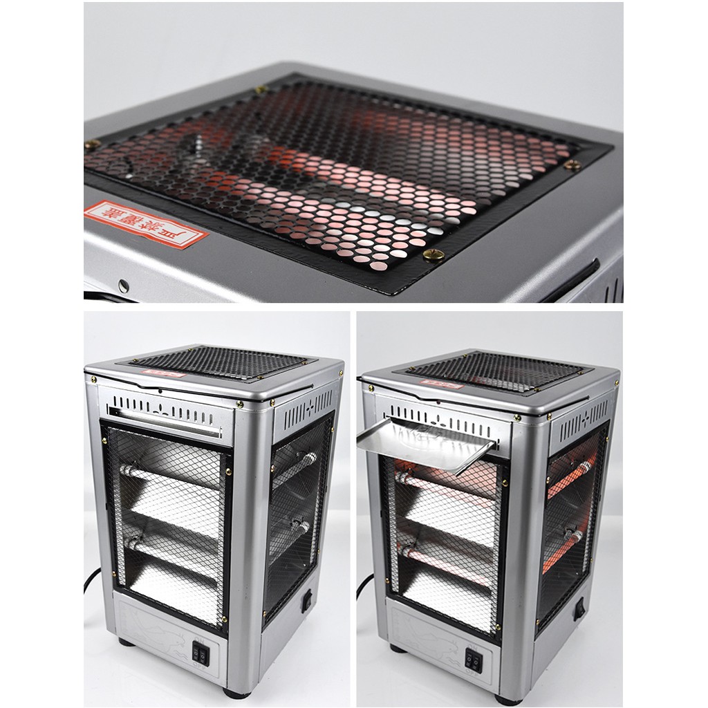 Máy sưởi - Lò sưởi 5 chiều NSB CÓ THỂ NƯỚNG ĐỒ với công suất 2000w, tự ngặt khi đổ