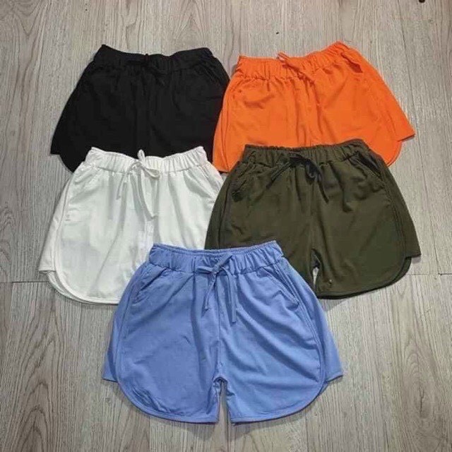 Quần Short nữ thể thao thun da cá năng động TRƠN TÚI SAU Freesize dưới 55kg Molly Fashion