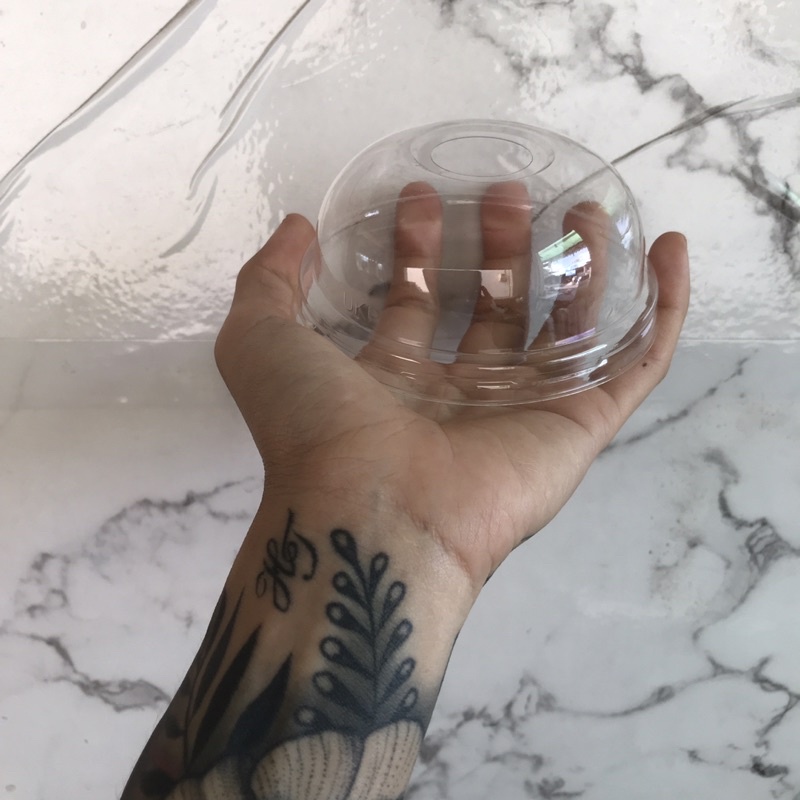 Set 50cái nắp ly cầu bầu tròn PET phi 95, nắp ly trà sữa cà phê nước ép hàng nhựa loại 1 dày dặn
