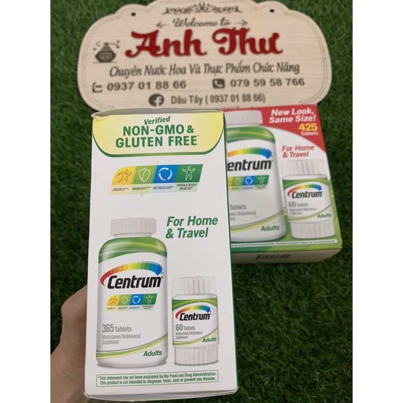 hộp đựng 425 viên Centrum Multivitamin Adults từ Mỹ - Vitamin tổng hợp cho nam và nữ