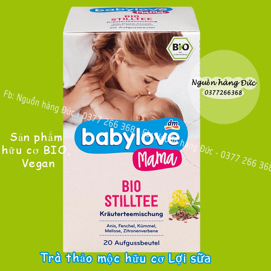 Trà hữu cơ Lợi sữa Babylove chuẩn Đức BIO - Nguồn hàng Đức