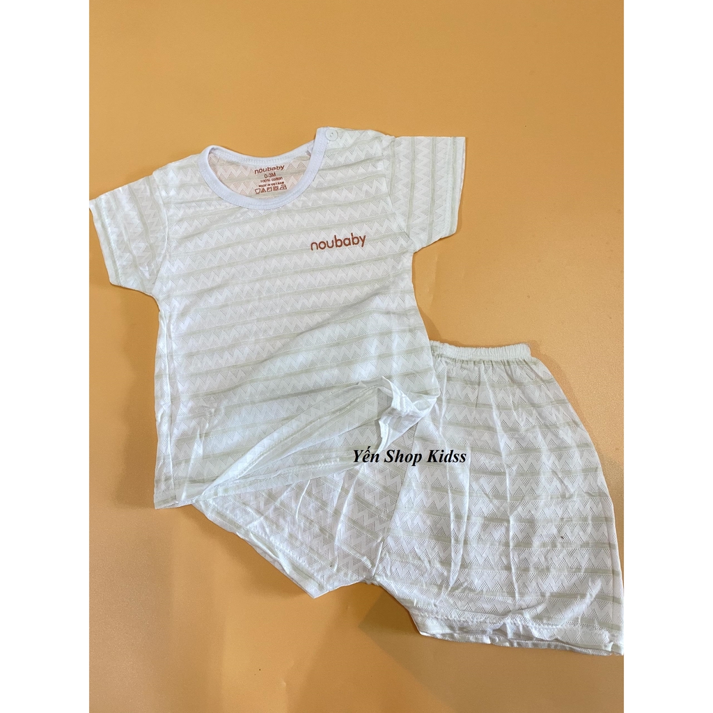 Bộ Cộc Thông Hơi Hàng Noubaby Kẻ Chéo Cho Bé (SP001230 )