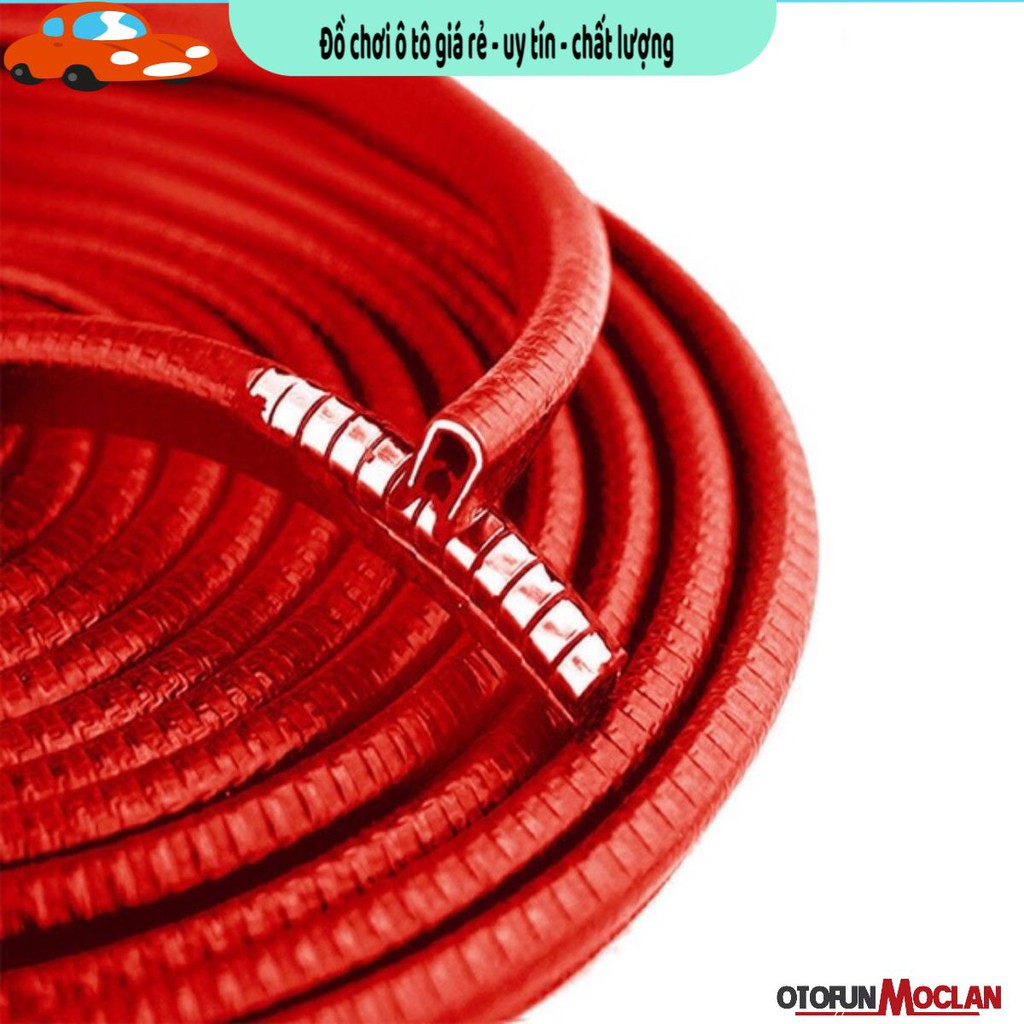 Nẹp viền cửa chữ u lõi thép - gioăng cao su chữ u chống rung chống ồn chống va đập cao cấp ba màu đỏ đen trắng