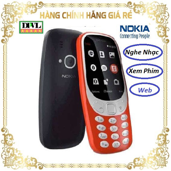 Điện Thoại Nokia 3310 (2017) Thanh Lý 🔴 Chính Hãng 🔴 Chụp hình , Quay phim,Nghe nhạc, Lướt Web.