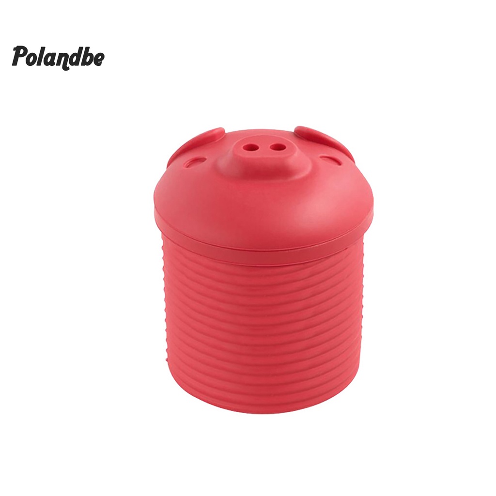 pe Cute Silicone Piggy Bacon Grease Can Kitchen Tool with Strainer Dust-Proof Lid