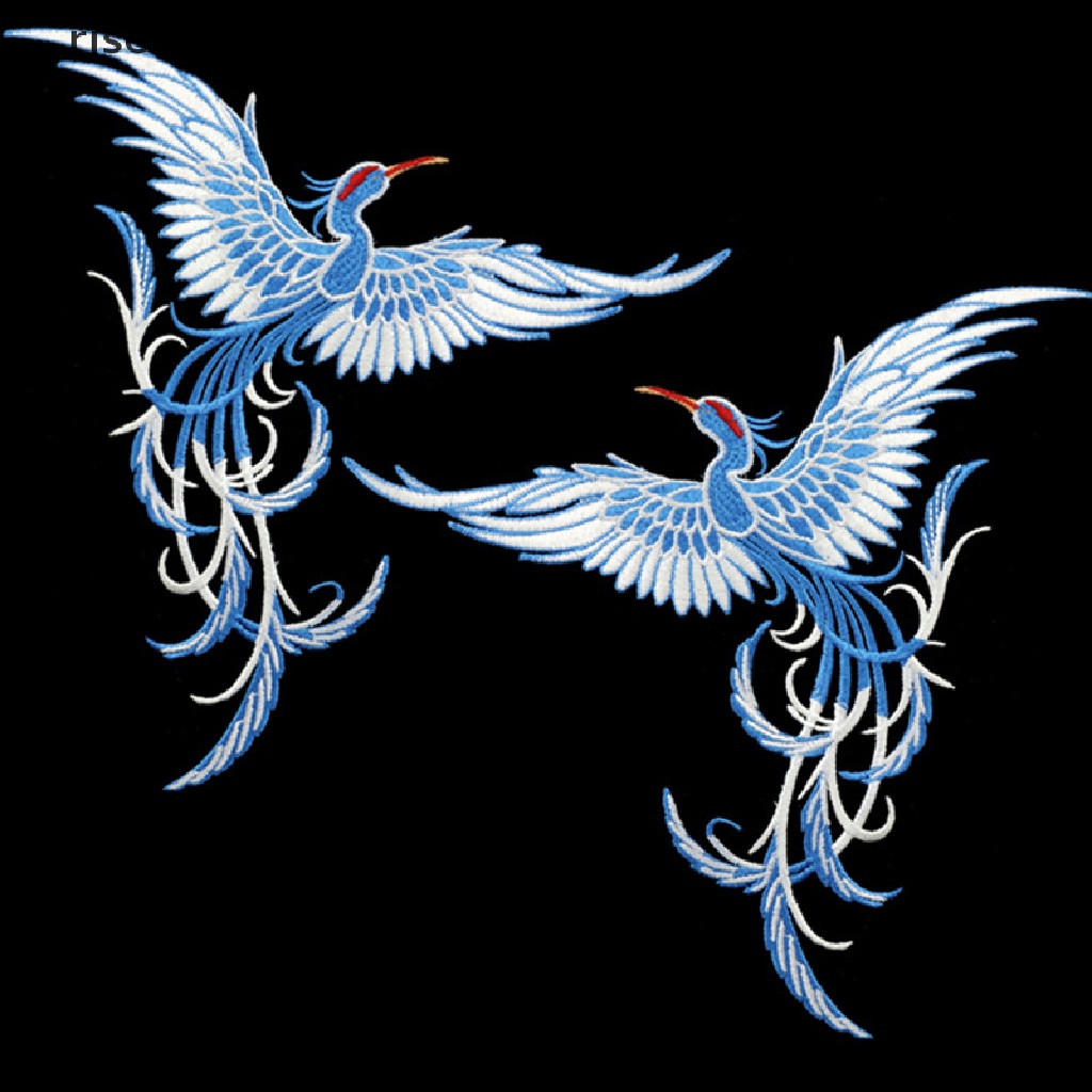 Sticker Ủi Thêu Hình Chim Phượng Hoàng Phong Cách Trung Hoa ♨Trên đó