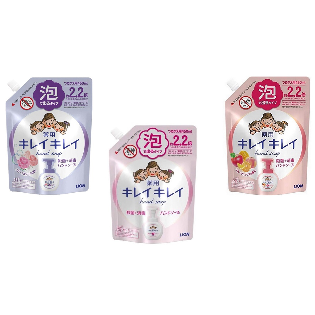 Nước rửa tay Lion tạo bọt 450ml Nhật Bản