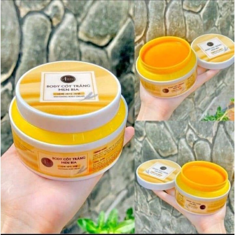 Kem Body Dưỡng Trắng Da Cốt Men Bia 150Gram Nicos Thanh Nhi + Tặng gói ttbc Body